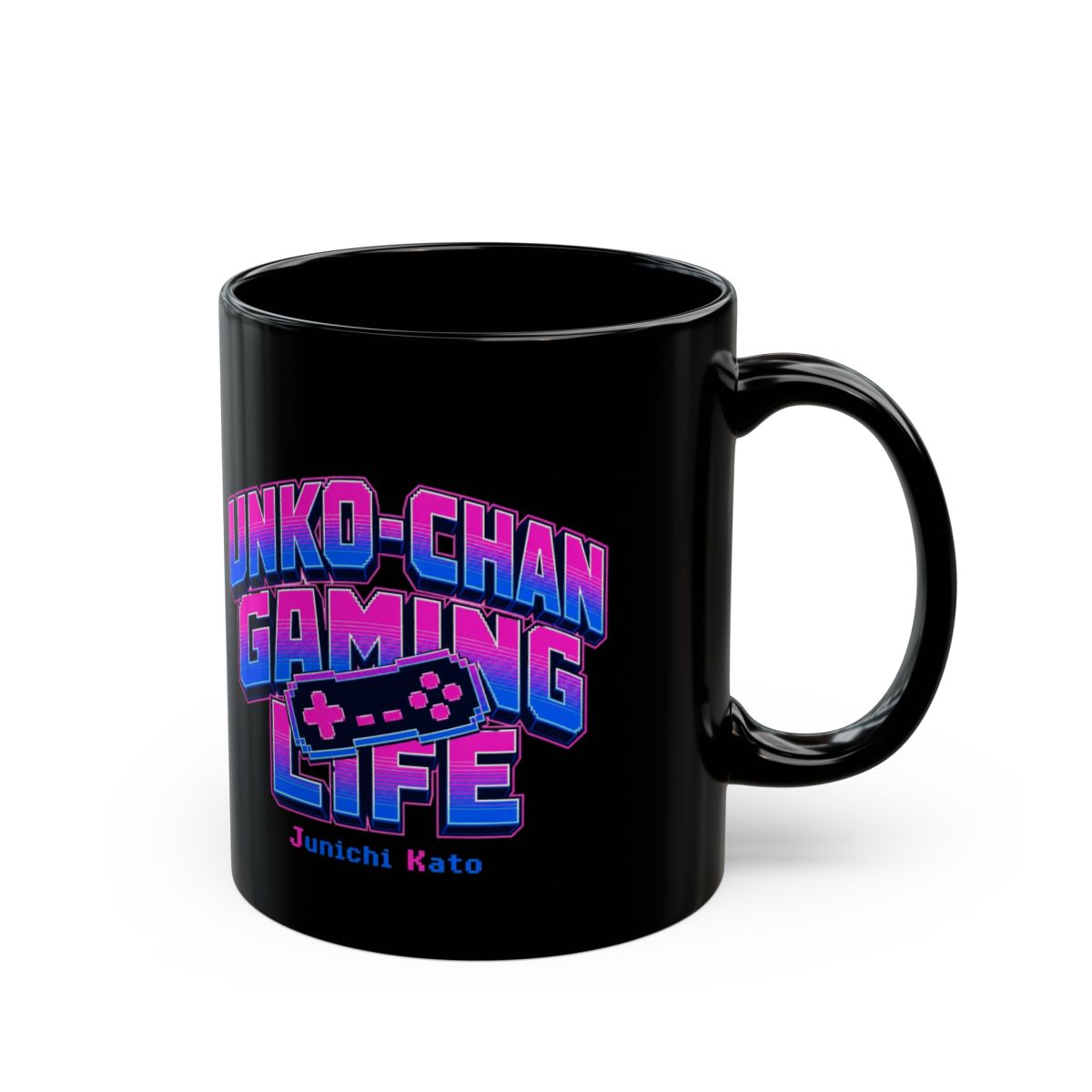Junichi Kato "Unko-chan Gaming Life" Black Mug - Official mugs merchandise