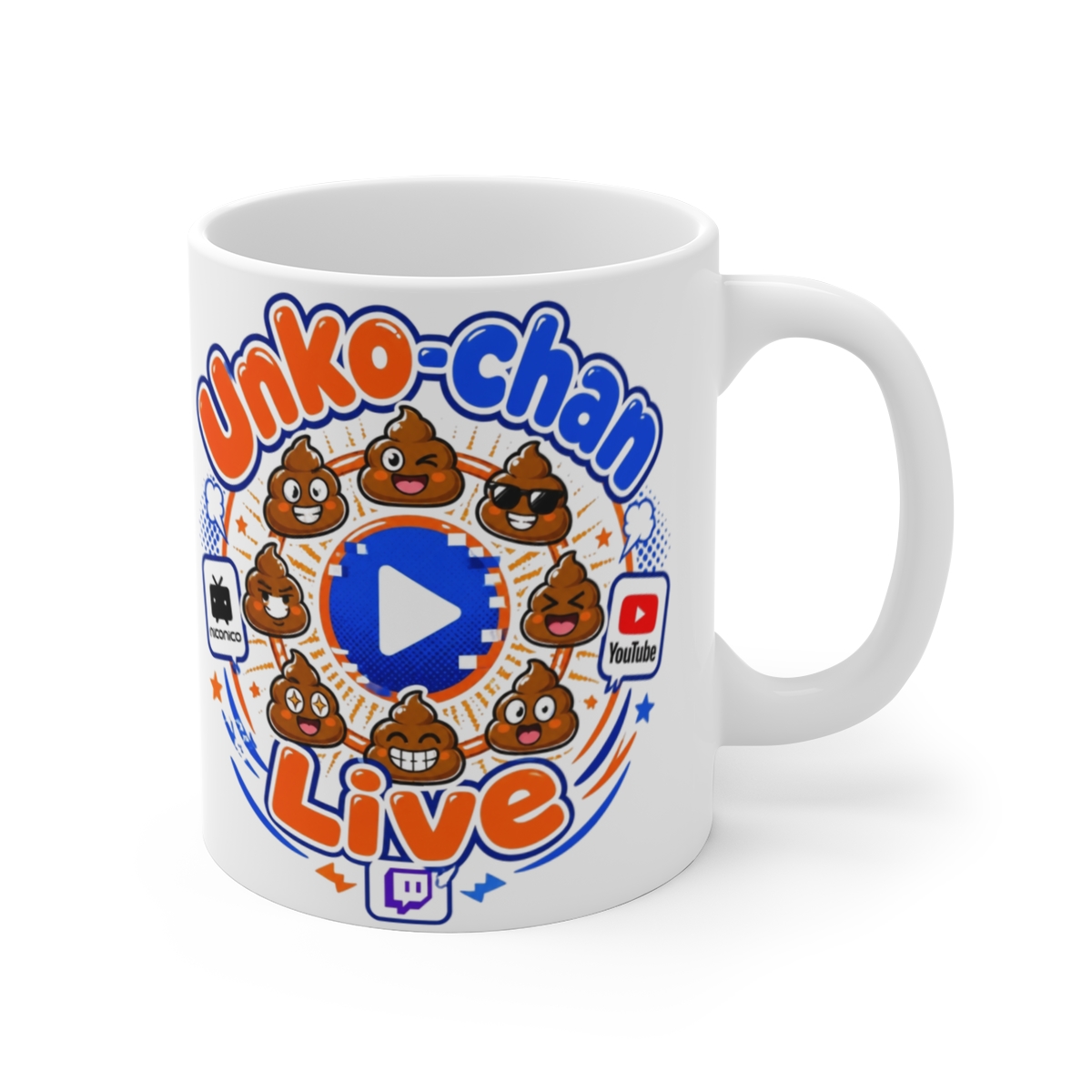 Junichi Kato "Unko-chan" White Mug - Official mugs merchandise