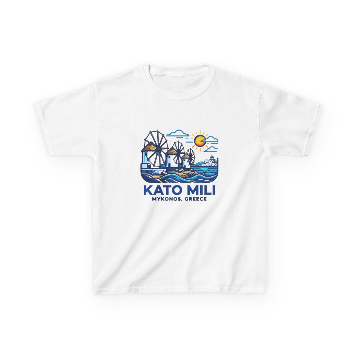 KATO MILI, MYKONOS Kids T-Shirt | Junichi Kato - Official t-shirts merchandise