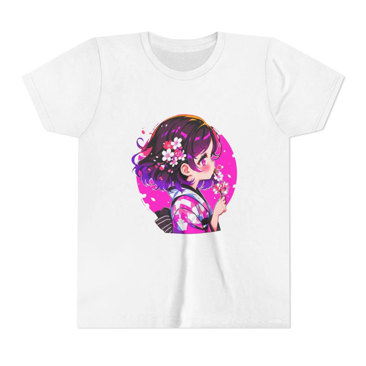 Kato Megumi Fan Art with Cherry Kids T Shirt | Junichi Kato — official Junichi Kato T-Shirts